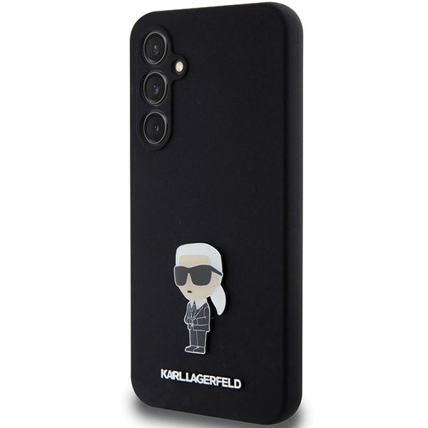 Karl Lagerfeld Silicone Ikonik Metal Pin case for Samsung Galaxy S23 FE - black
