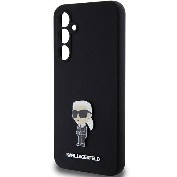 Karl Lagerfeld Silicone Ikonik Metal Pin case for Samsung Galaxy S23 FE - black