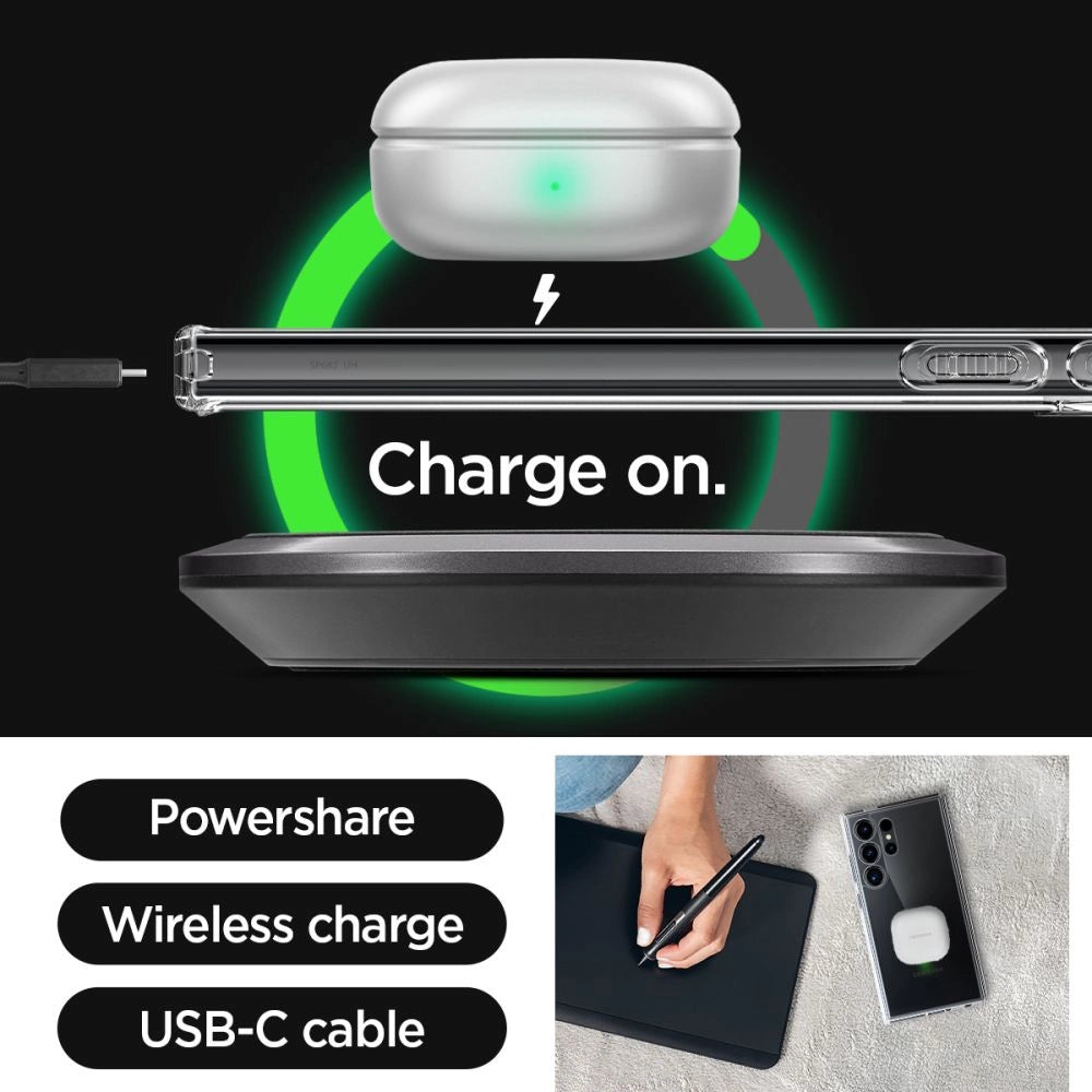 Spigen Ultra Hybrid Case til Samsung Galaxy S24 Ultra - Gennemsigtig