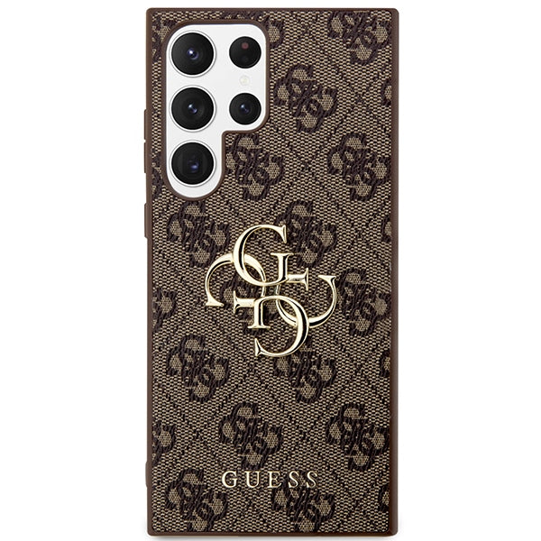 Guess 4G Big Metal Logo Case til Samsung Galaxy S24 Ultra - Brunt