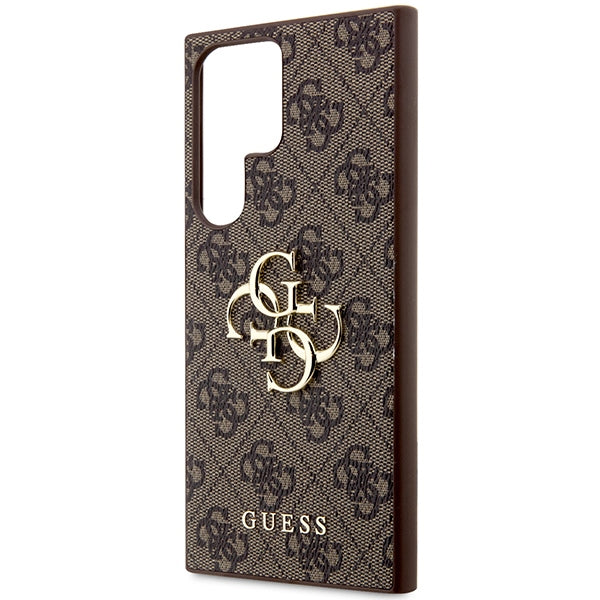 Guess 4G Big Metal Logo Case til Samsung Galaxy S24 Ultra - Brunt