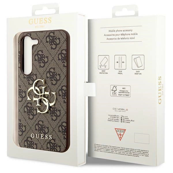 Guess 4G Big Metal Logo Case til Samsung Galaxy S24+ - Brunt