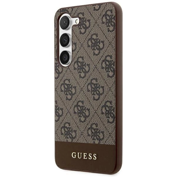 Guess 4G Stripe Collection case for Samsung Galaxy S24+ - brown