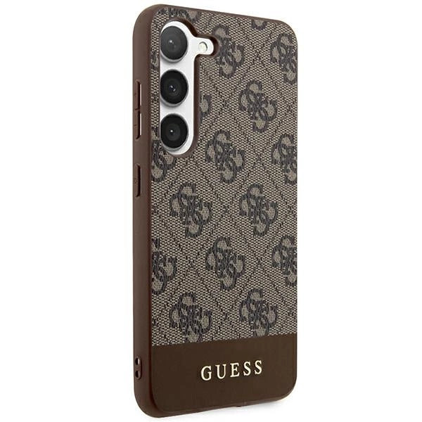 Guess 4G Stripe Collection case for Samsung Galaxy S24+ - brown