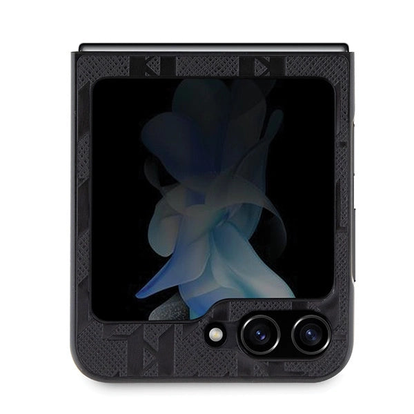 Karl Lagerfeld Saffiano Monogram Choupette Pin case for Samsung Galaxy Z Flip 5 - black