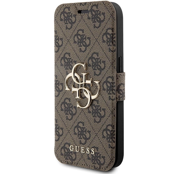 Guess 4G Metal Logo case for iPhone 15 Pro Max - brown