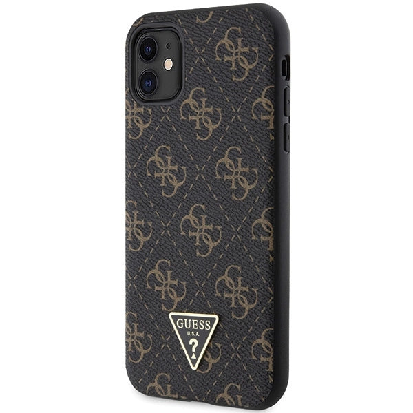 Guess 4G Triangle Metal Logo case for iPhone 11 / XR - black