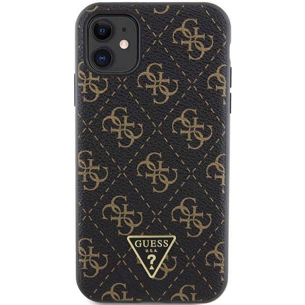 Guess 4G Triangle Metal Logo case for iPhone 11 / XR - black