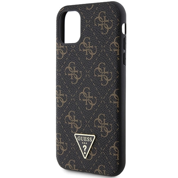 Guess 4G Triangle Metal Logo case for iPhone 11 / XR - black