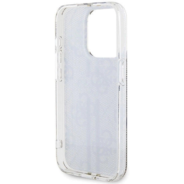 Guess IML 4G Gold Stripe-kasse til iPhone 15 Pro - brun