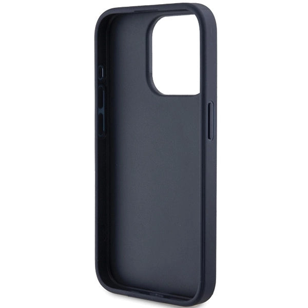 Guess 4G Triangle Metal Logo case for iPhone 15 Pro - blue