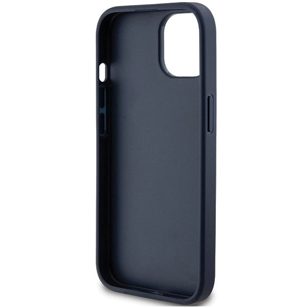Guess 4G Triangle Metal Logo case for iPhone 15 Plus / 14 Plus - blue