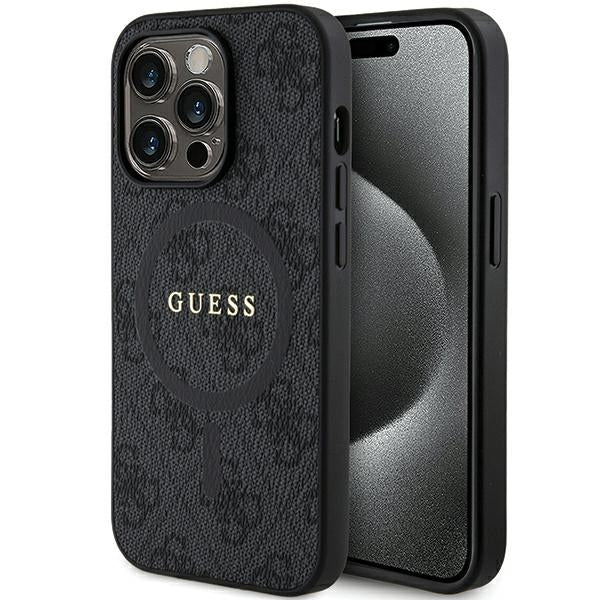 Guess 4G Collection MagSafe Case til iPhone 15 Pro - sort