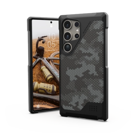 UAG Metropolis LT Magnet case til Samsung Galaxy S24 Ultra med magnetisk modul - sort camouflage