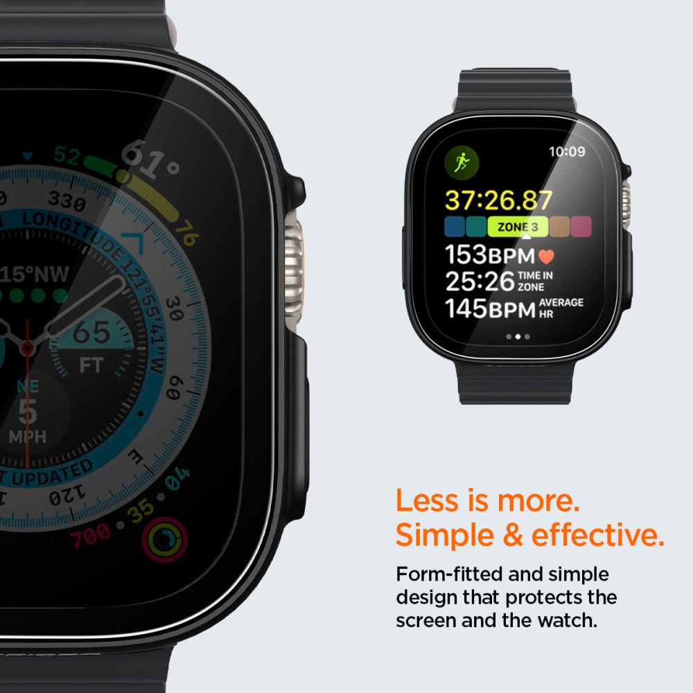 Spigen Thin Fit 360 Apple Watch Ultra 1 / 2 / 3 / 4 (49 Mm) Sort