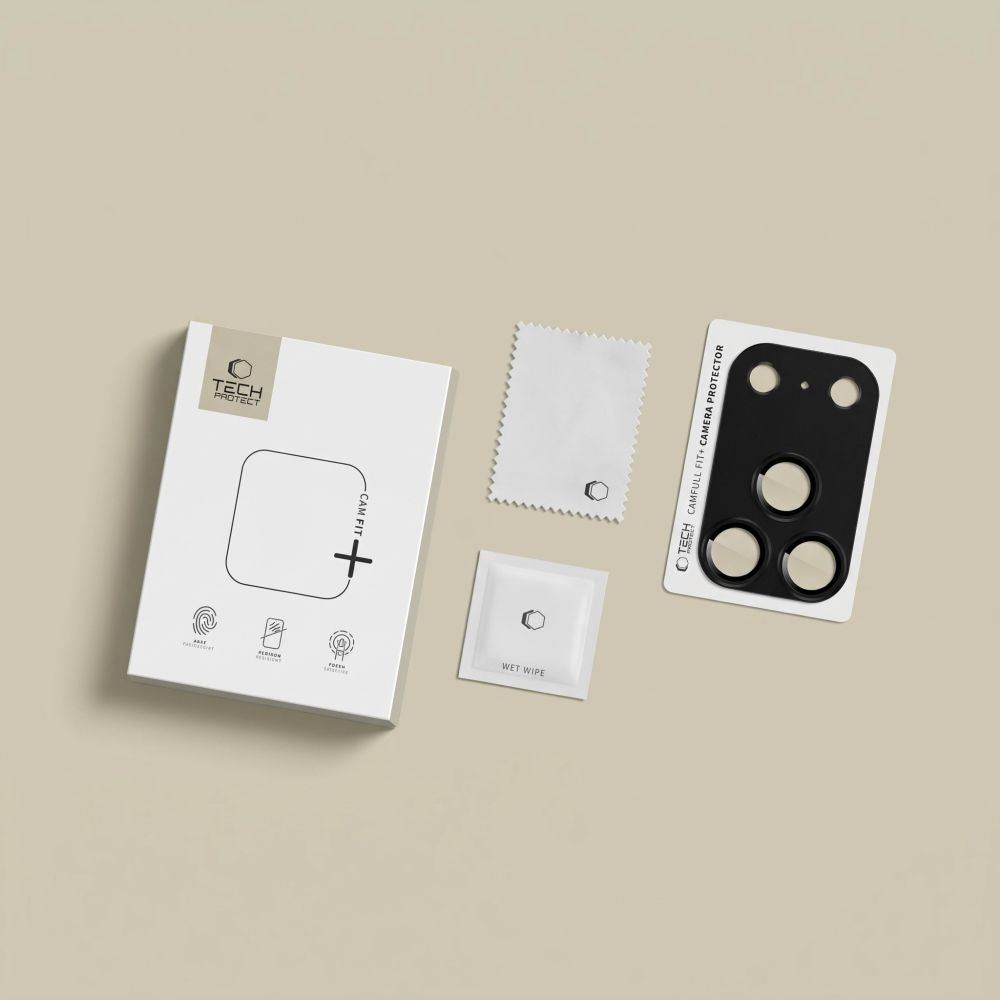 Kamera Beskyttelse Tech Protect Camfull Fit+ Iphone 18 Pro Sort