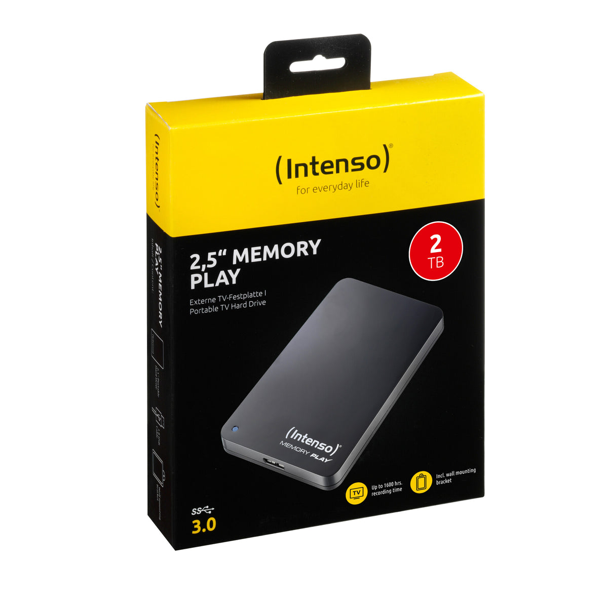 Intenso Festplatte 2TB USB 3.0 6.35cm 2.5'' schwarz - Festplatte - 2,5\" external hard drive 5400 RPM 2.5"" Micro-USB B Black