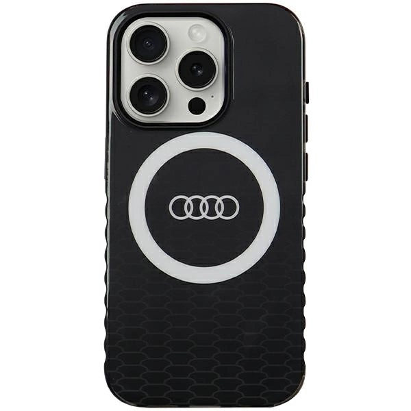 Audi IML Big Logo MagSafe-hylster til iPhone 15 Pro - sort
