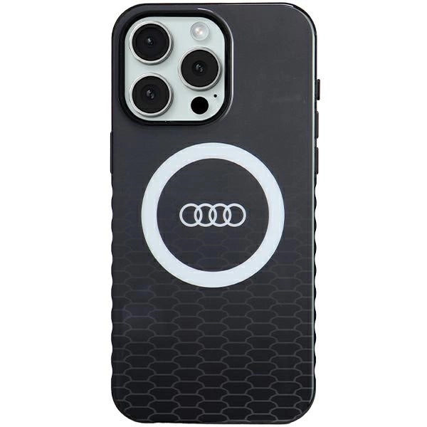 Audi IML Big Logo MagSafe-hylster til iPhone 15 Pro Max - sort