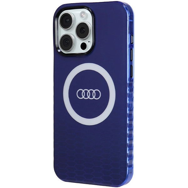 Audi IML Big Logo MagSafe-hylster til iPhone 15 Pro Max - blå