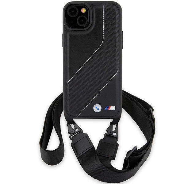BMW M Edition Carbon Stripe & Strap case for iPhone 15 / 14 / 13 - black