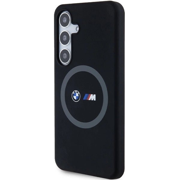 BMW M Silicone Printed Ring MagSafe-kasse til Samsung Galaxy S24 - sort