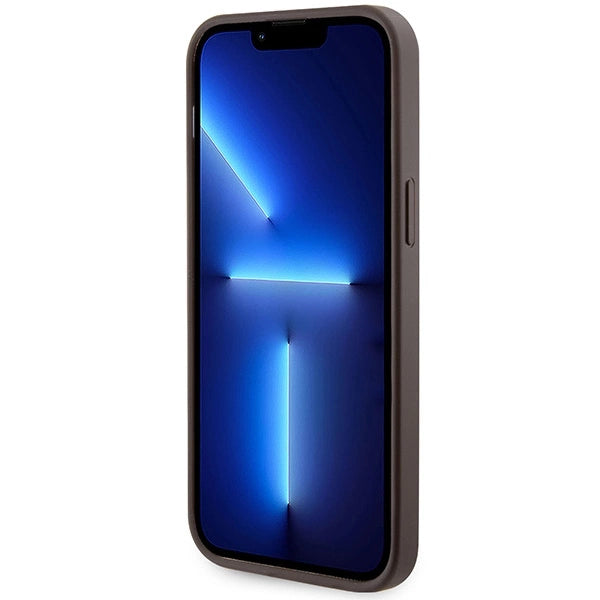 Guess 4G Printed Stripes MagSafe case for iPhone 15 Pro Max - brown