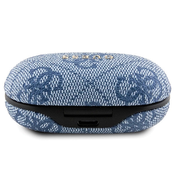 TWS Guess 4G Metal Bluetooth-hovedtelefoner med ENC-dockingstation - blå