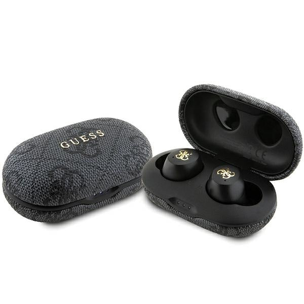 Guess 4G Metal TWS-hovedtelefoner med ENC-ladestation - sort