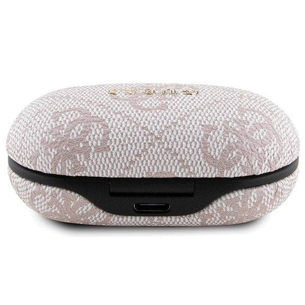 TWS Guess 4G Metal Bluetooth-hovedtelefoner med ENC-dockingstation - lyserød