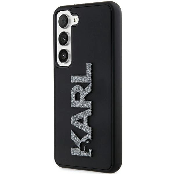 Karl Lagerfeld 3D Rubber Glitter Logo case for Samsung Galaxy S23 - black
