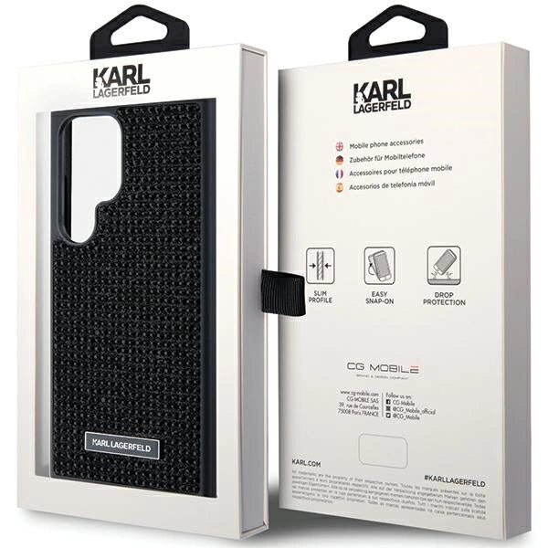 Karl Lagerfeld Rhinestone Metal Logo case for Samsung Galaxy S24 Ultra - black