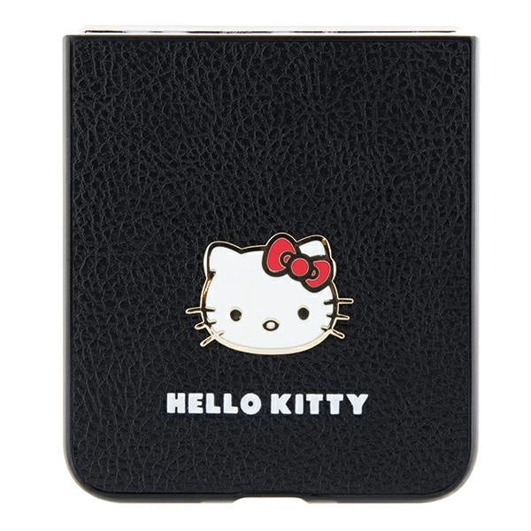 Hello Kitty Metal Logo Kitty Head case for Samsung Galaxy Z Flip 5 - black
