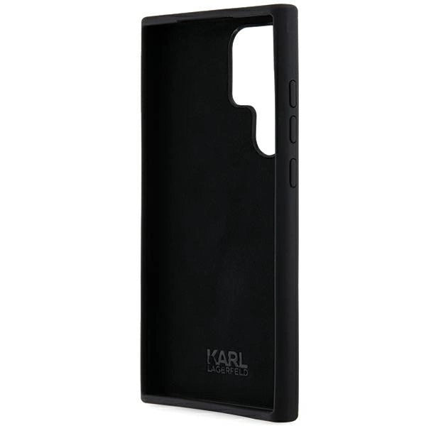 Karl Lagerfeld Silicone Ikonik Metal Pin case for Samsung Galaxy S23 Ultra - black