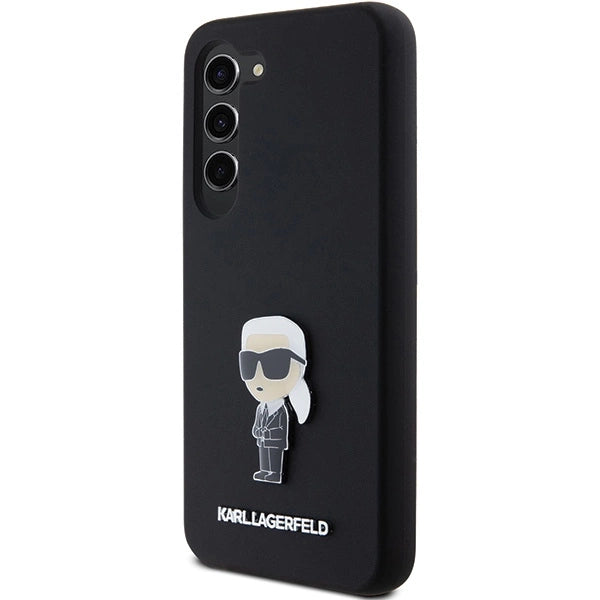 Karl Lagerfeld Silicone Ikonik Metal Pin case for Samsung Galaxy S23 - black