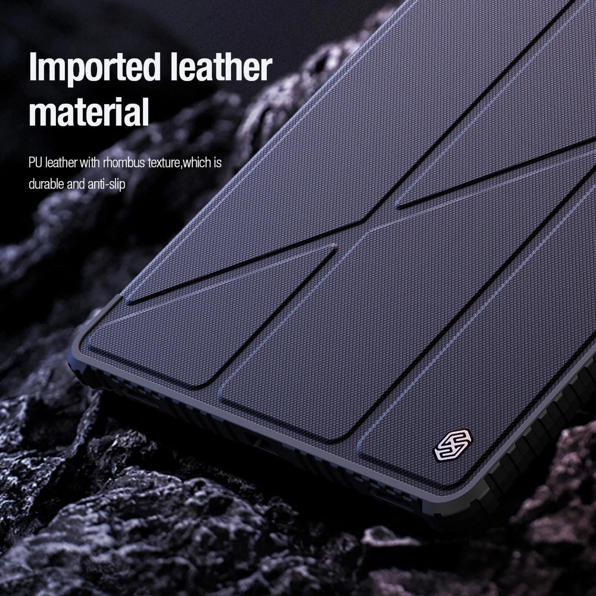 Nillkin Bumper Leather Case Pro-kasse til Samsung Galaxy Tab S9+ - sort