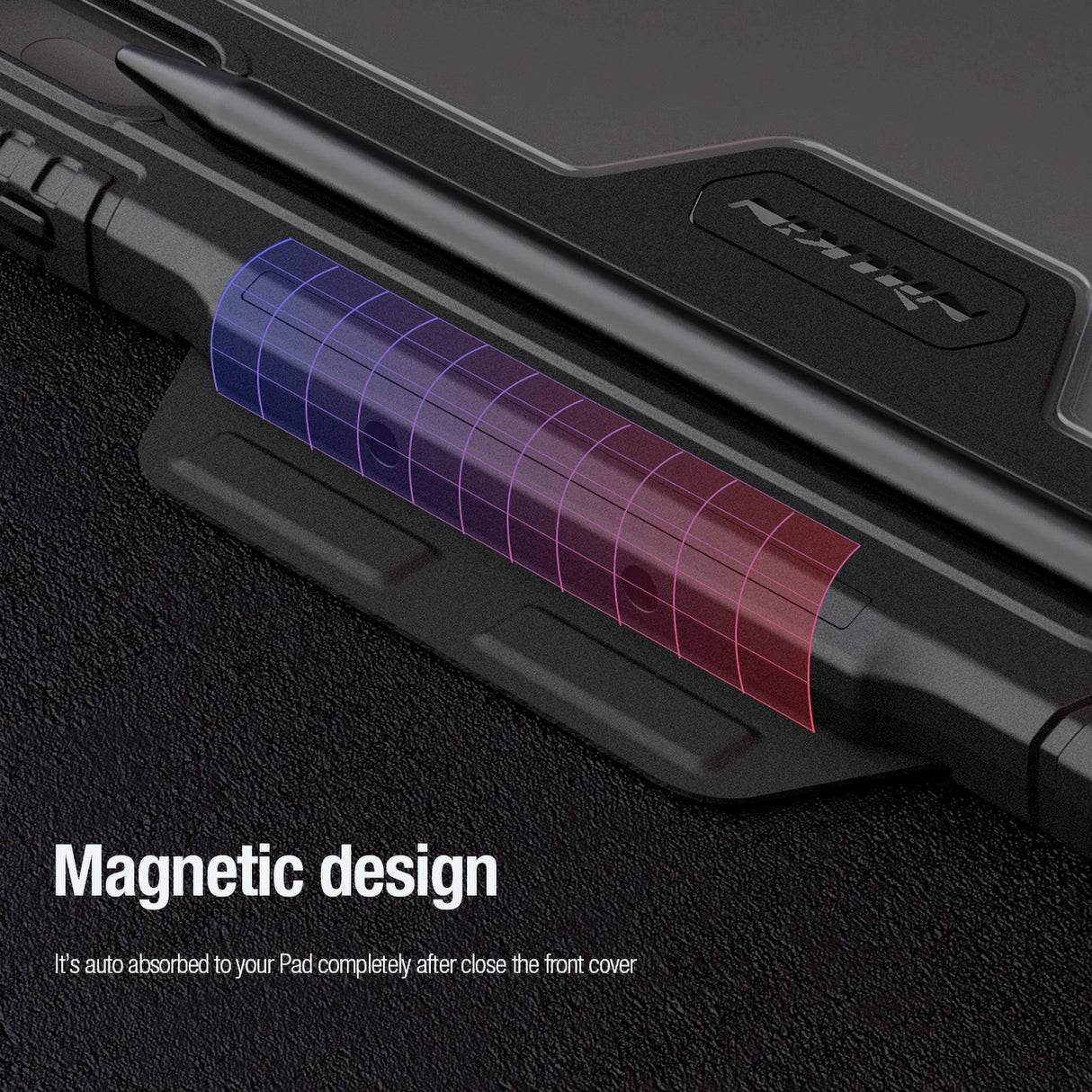 Nillkin Bumper Leather Case Pro-kasse til Samsung Galaxy Tab S9+ - sort