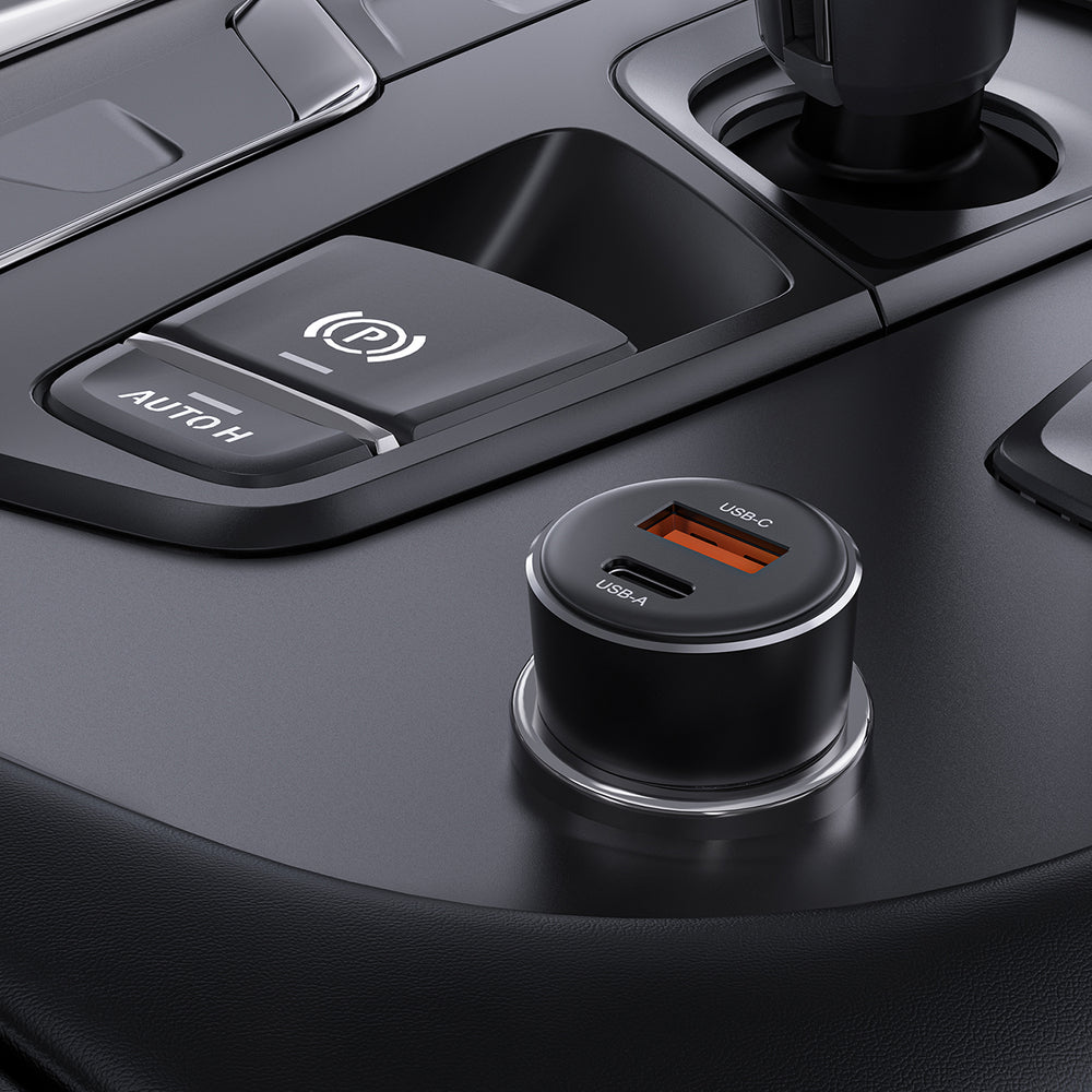 Acefast B12 car charger 60W USB-A / USB-C - black