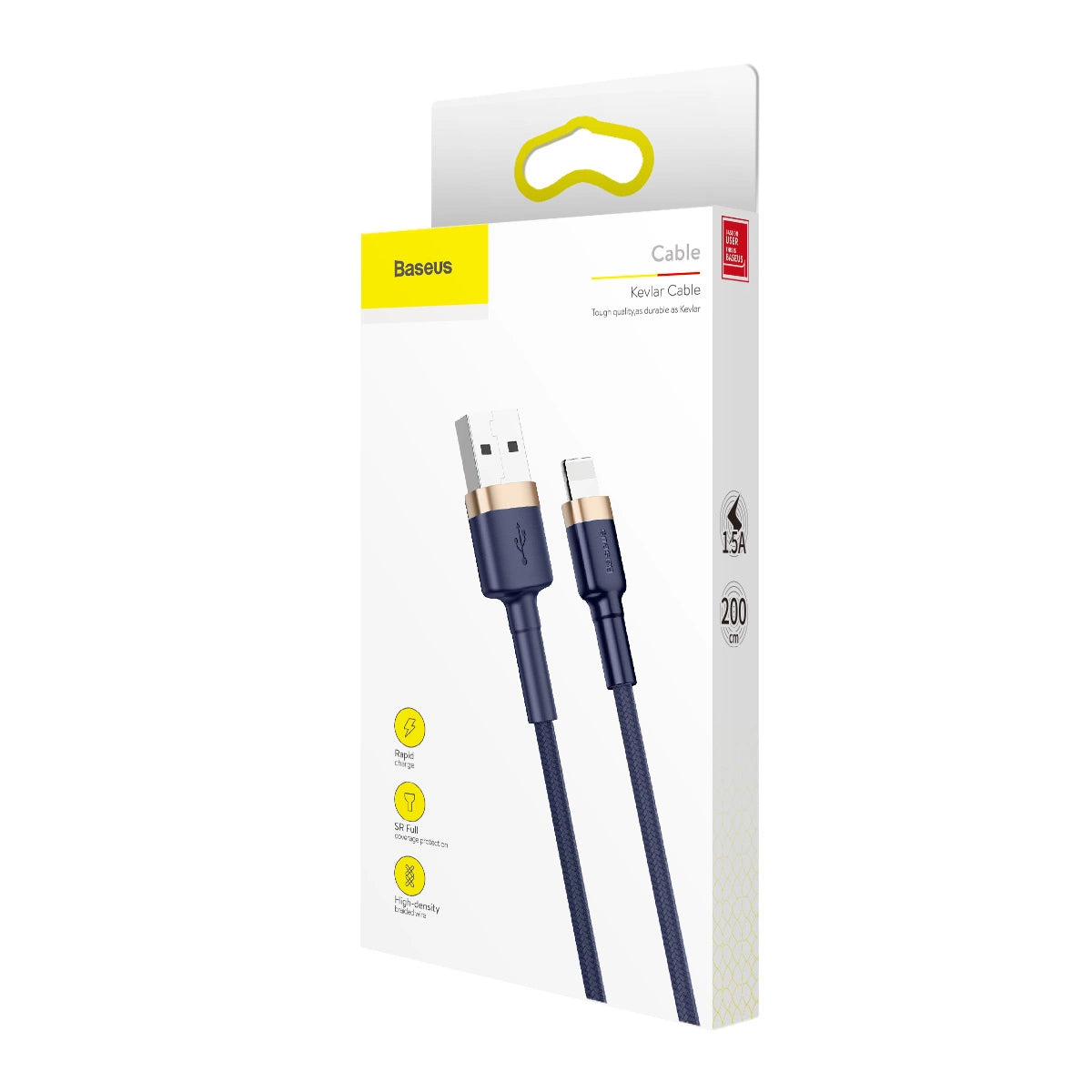 Baseus Cafule USB-A / Lightning 2.4A QC 3.0 kabel 1 m - blå-guld
