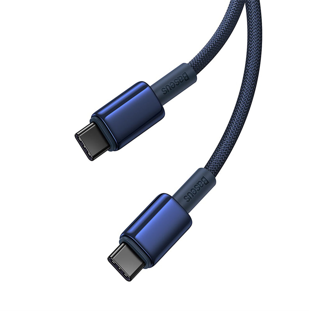 Baseus Tungsten Gold USB-C / USB-C 100W Cable 1m - Navy Blue