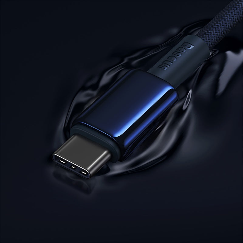 Baseus Tungsten Gold USB-C / USB-C kabel 100W 1m - marineblå