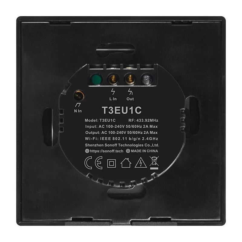Smart Switch WiFi + RF 433 Sonoff T3 EU TX (1-kanal)