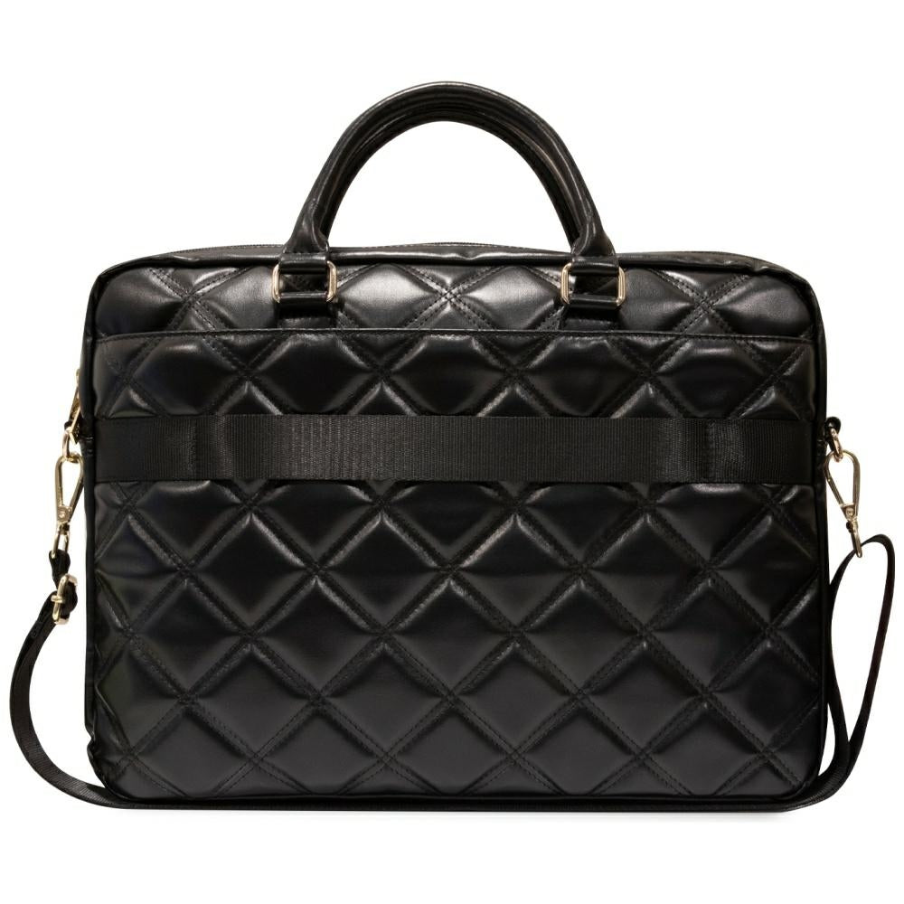 Guess 4G Quilted taske til en 16" laptop - sort