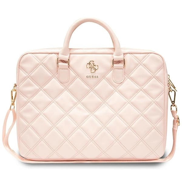 Guess Quilted 4G taske til en 16" laptop - pink