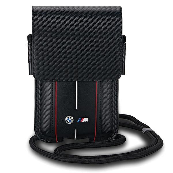 BMW Carbon & Red Stripe telefonpose - sort