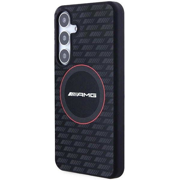 AMG Silicone Carbon Pattern MagSafe case for Samsung Galaxy S24+ - black