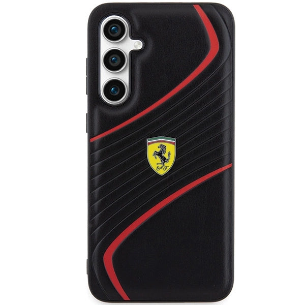 Ferrari Twist Metal Logo-kasse til Samsung Galaxy S23 FE - sort