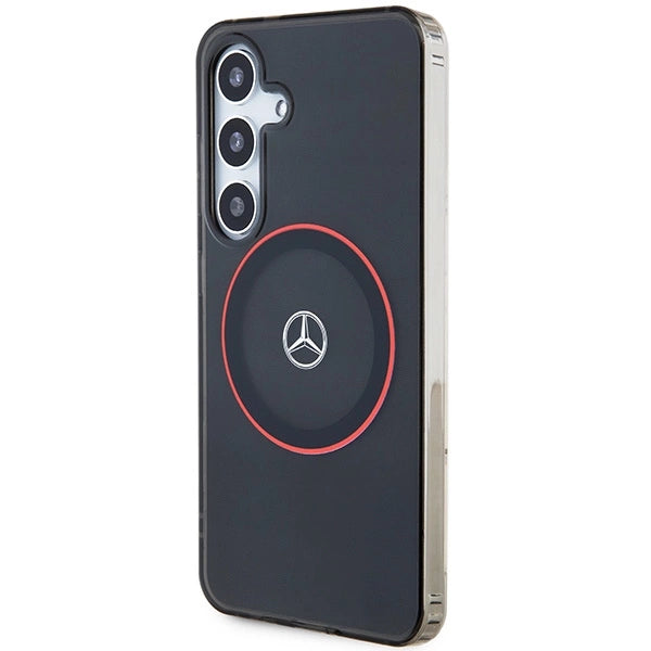 Mercedes Double Layer W Red MagSafe case for Samsung Galaxy S24 - black