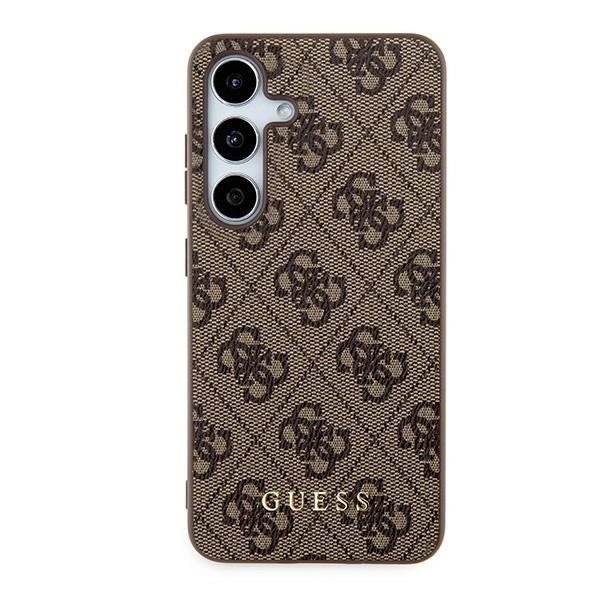 Guess 4G Metal Gold Logo case for Samsung Galaxy S24 - brown