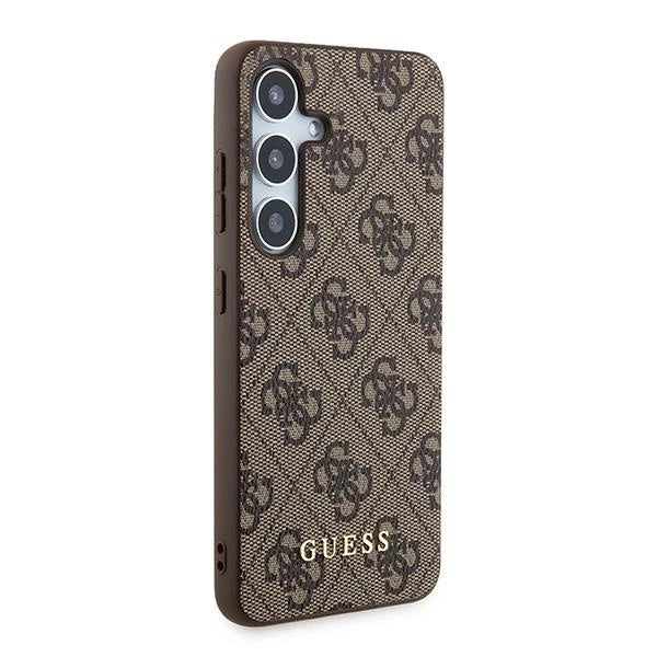 Guess 4G Metal Gold Logo case for Samsung Galaxy S24 - brown